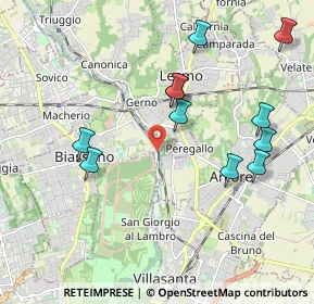 Mappa Biassono-lesmo Parco, 20853 Biassono MB, Italia (2.05091)