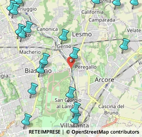Mappa Biassono-lesmo Parco, 20853 Biassono MB, Italia (3.02158)
