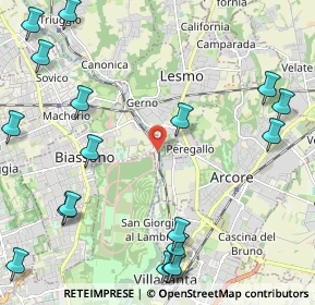 Mappa Biassono-lesmo Parco, 20853 Biassono MB, Italia (3.06474)