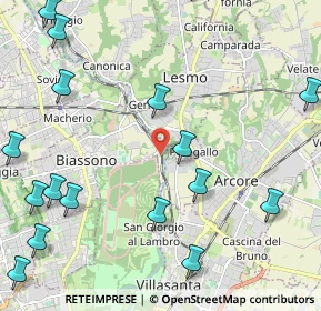 Mappa Via della Stazione, 20853 Biassono MB, Italia (3.01167)
