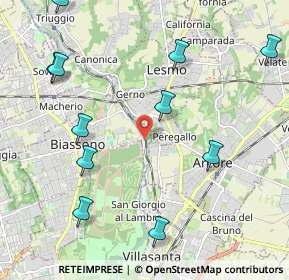 Mappa Via della Stazione, 20853 Biassono MB, Italia (2.52818)