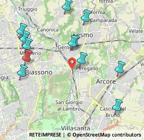 Mappa Via della Stazione, 20853 Biassono MB, Italia (2.33)