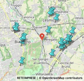 Mappa Biassono-lesmo Parco, 20853 Biassono MB, Italia (2.178)