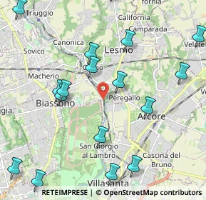 Mappa Via della Stazione, 20853 Biassono MB, Italia (2.69778)