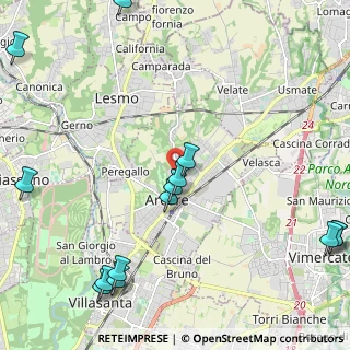 Mappa Via Marche, 20862 Arcore MB, Italia (2.96929)
