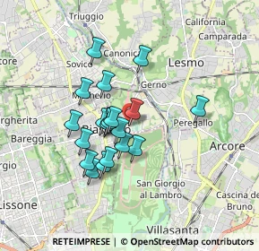 Mappa Via Parco, 20853 Monza MB, Italia (1.3405)