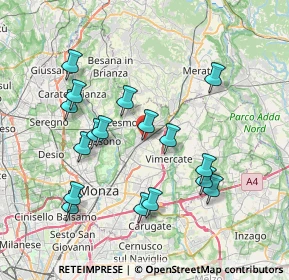 Mappa Via Niccolò Copernico, 20862 Arcore MB, Italia (7.50588)