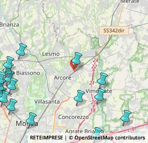 Mappa Via Niccolò Copernico, 20862 Arcore MB, Italia (6.8275)