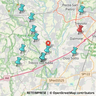 Mappa Via Lega Lombarda, 24042 Capriate San Gervasio BG, Italia (4.74917)