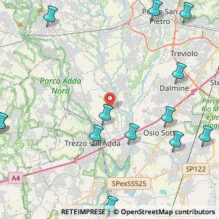 Mappa Via Lega Lombarda, 24042 Capriate San Gervasio BG, Italia (6.53857)
