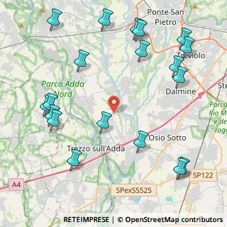 Mappa Via Lega Lombarda, 24042 Capriate San Gervasio BG, Italia (5.39842)