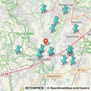 Mappa Via Lega Lombarda, 24042 Capriate San Gervasio BG, Italia (4.31357)