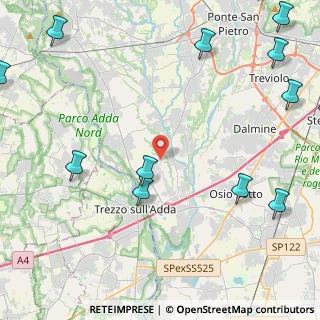 Mappa Via Lega Lombarda, 24042 Capriate San Gervasio BG, Italia (6.75154)