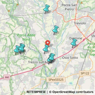 Mappa Via Lega Lombarda, 24042 Capriate San Gervasio BG, Italia (4.02636)