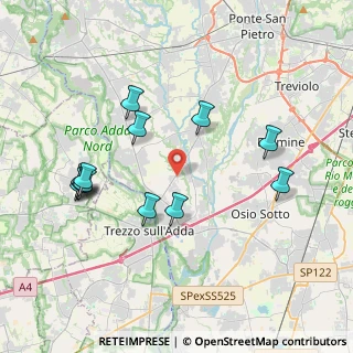 Mappa Via Lega Lombarda, 24042 Capriate San Gervasio BG, Italia (3.98167)