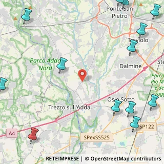 Mappa Via Lega Lombarda, 24042 Capriate San Gervasio BG, Italia (7.25923)