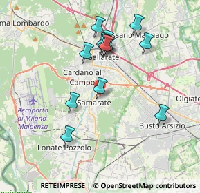 Mappa Via Fratelli Cervi, 21017 Samarate VA, Italia (3.55462)