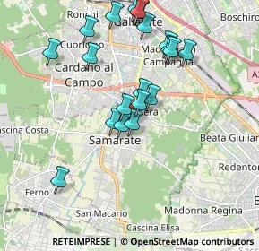 Mappa Via Fratelli Cervi, 21017 Samarate VA, Italia (1.8785)