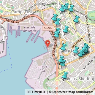 Mappa Piazzale dei Legnami, 34145 Trieste TS, Italia (0.661)