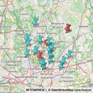 Mappa Via P. Sarpi, 20851 Santa Margherita MB, Italia (6.62105)