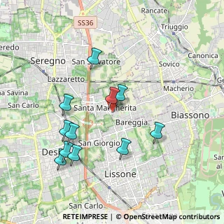Mappa Via P. Sarpi, 20851 Santa Margherita MB, Italia (1.87909)