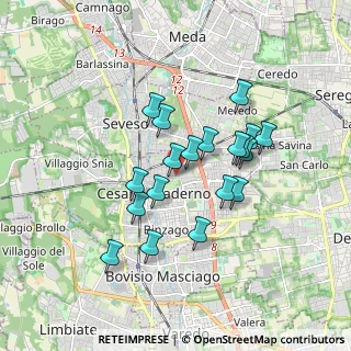 Mappa Via Pietro Maroncelli, 20811 Cesano Maderno MB, Italia (1.47053)