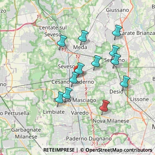 Mappa Via Pietro Maroncelli, 20811 Cesano Maderno MB, Italia (3.46583)
