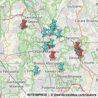 Mappa Via Pietro Maroncelli, 20811 Cesano Maderno MB, Italia (3.50133)