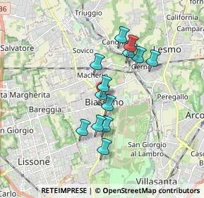 Mappa Via Ansperto da Biassono, 20853 Biassono MB, Italia (1.40538)