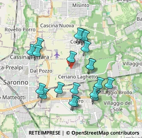 Mappa Via Campaccio, 20816 Ceriano Laghetto MB, Italia (1.753)