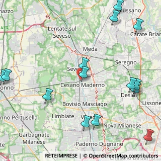 Mappa Via Como, 20811 Cesano Maderno MB, Italia (5.85929)