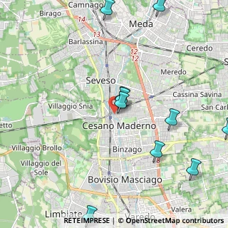 Mappa Via Como, 20811 Cesano Maderno MB, Italia (2.8675)