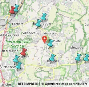 Mappa Via ai Quadri, 20884 Sulbiate MB, Italia (2.63909)