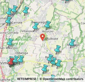 Mappa Via ai Quadri, 20884 Sulbiate MB, Italia (2.994)