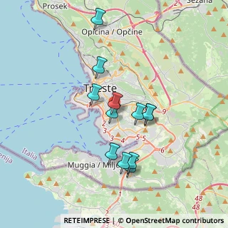 Mappa Via dell'Istria, 34145 Trieste TS, Italia (3.09417)