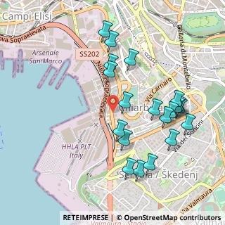 Mappa Via Italo Svevo, 34145 Trieste TS, Italia (0.5125)