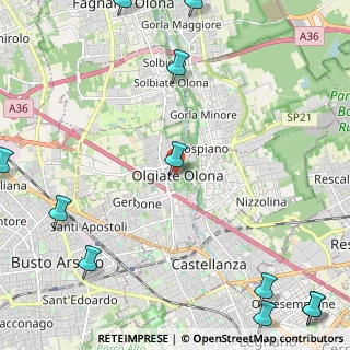 Mappa Via Pietro Colombo, 21057 Olgiate Olona VA, Italia (3.57636)