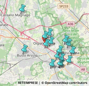 Mappa Via Greppi Paolo, 21057 Olgiate Olona VA, Italia (3.65125)