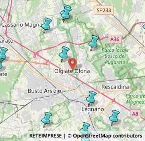 Mappa Via Greppi Paolo, 21057 Olgiate Olona VA, Italia (6.8375)