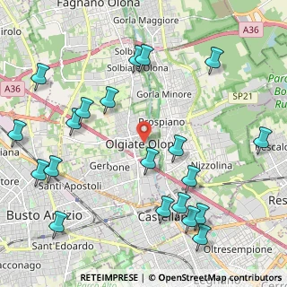 Mappa Via Greppi Paolo, 21057 Olgiate Olona VA, Italia (2.632)