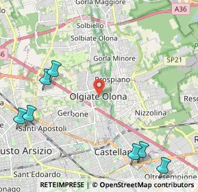 Mappa Via Greppi Paolo, 21057 Olgiate Olona VA, Italia (3.54636)