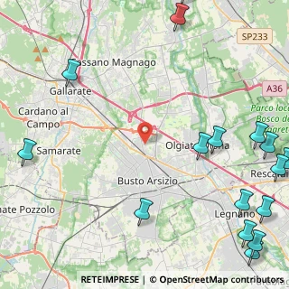 Mappa Via Giuseppe Piermarini, 21052 Busto Arsizio VA, Italia (7.0875)
