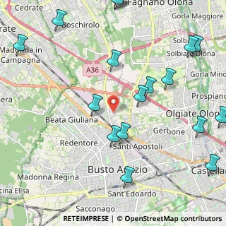 Mappa Via Giuseppe Piermarini, 21052 Busto Arsizio VA, Italia (2.9905)