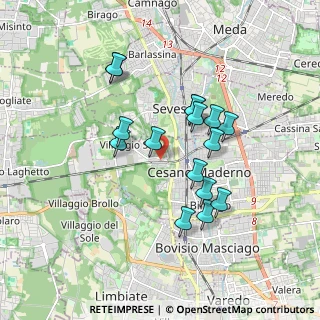 Mappa Via Friuli, 20811 Cesano Maderno MB, Italia (1.54875)