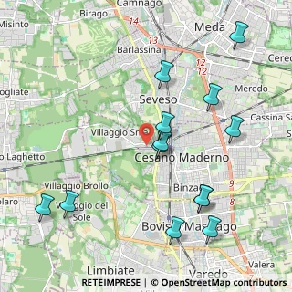 Mappa Via Friuli, 20811 Cesano Maderno MB, Italia (2.29923)