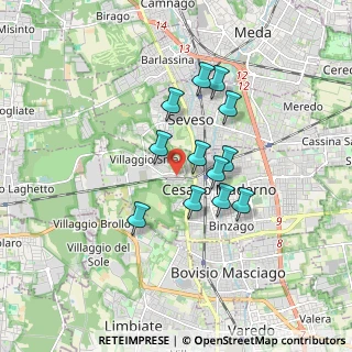 Mappa Via Friuli, 20811 Cesano Maderno MB, Italia (1.35417)