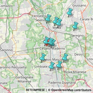 Mappa Via Friuli, 20031 Cesano Maderno MB, Italia (3.5925)