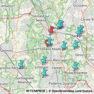 Mappa Via Friuli, 20811 Cesano Maderno MB, Italia (4.31667)