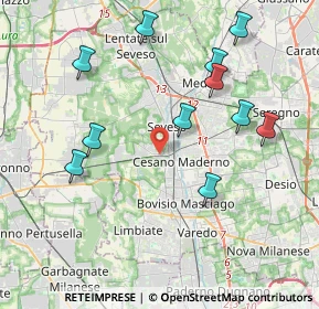 Mappa Via Friuli, 20031 Cesano Maderno MB, Italia (4.20909)