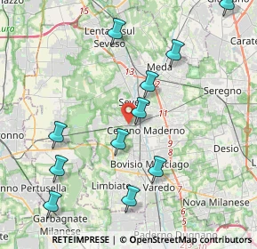 Mappa Via Friuli, 20031 Cesano Maderno MB, Italia (4.46545)